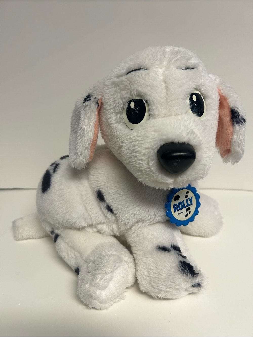 Vintage Disney Rolly Dalmatian Stuffed Puppy Dog Plush Blue Tag Mattel 1991